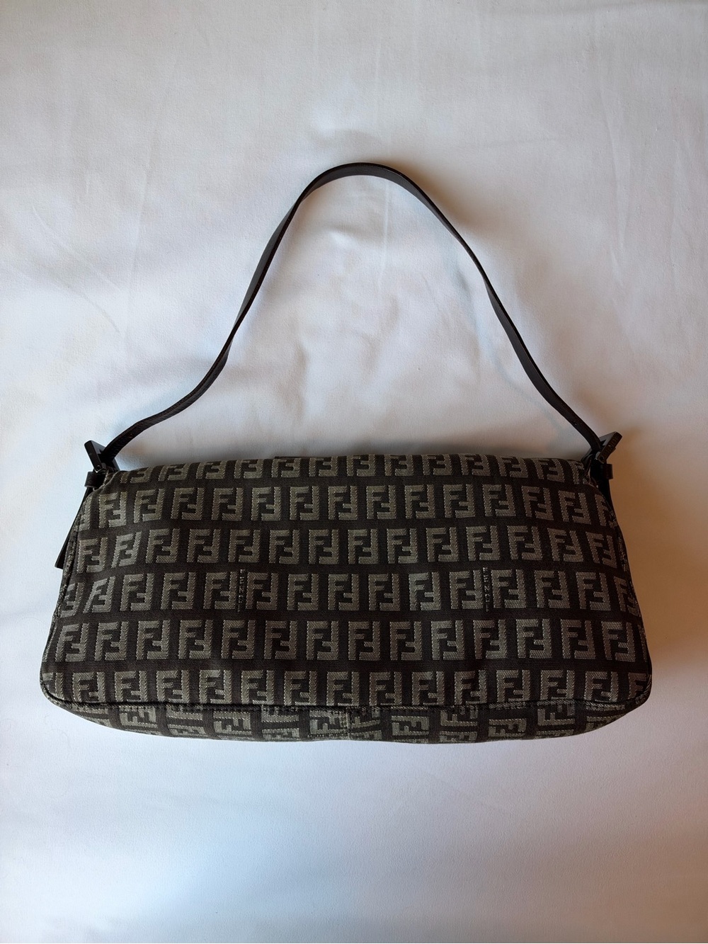 Authentic Vintage Fendi Zucchino East-West Baguette / Mamma Baguette🤎 - Picture 3 of 12